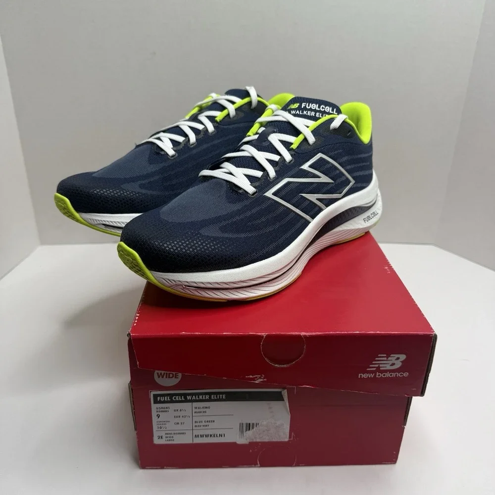 New Balance FuelCell Walker Elite Mens 9 2E Wide Navy White MWWKELN1